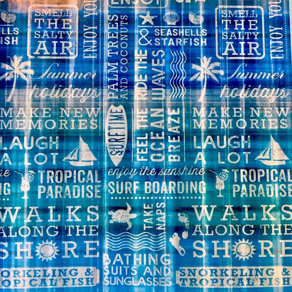 Splash Other - Ocean Rules Peva Shower Curtain Ombré Blue Beach
